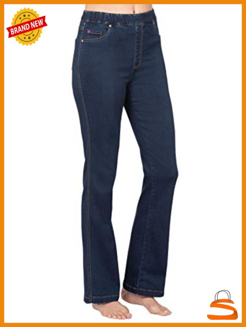 High Waist Palazzo Curvy Jeans with Drawstring Waist